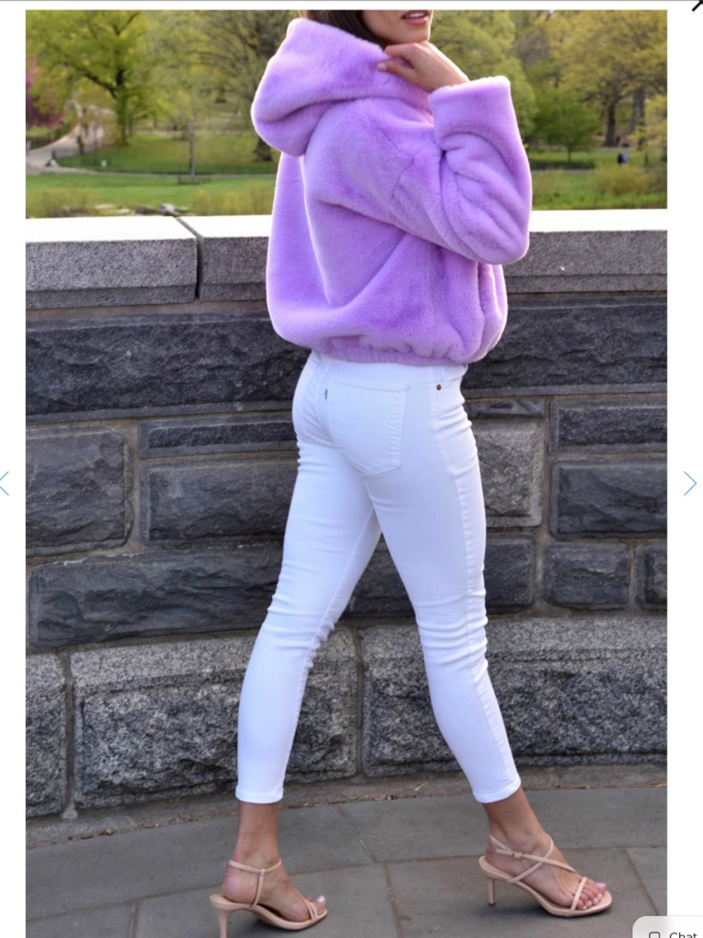 Boutique Lavender Faux Fur Zip-Up Hoodie Teddy Jacket